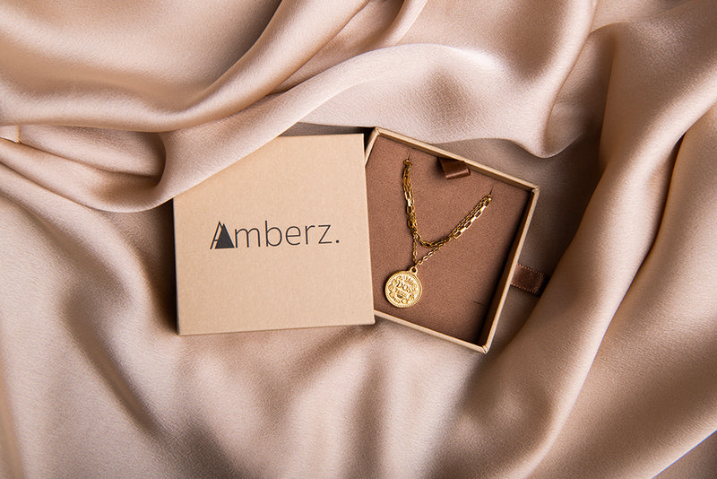 Amberz gouden ketting