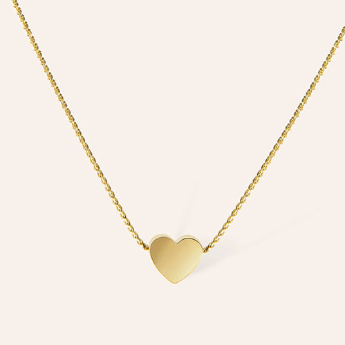 Gouden ketting met liefde hart hanger – Tiny Heart van Amberz.