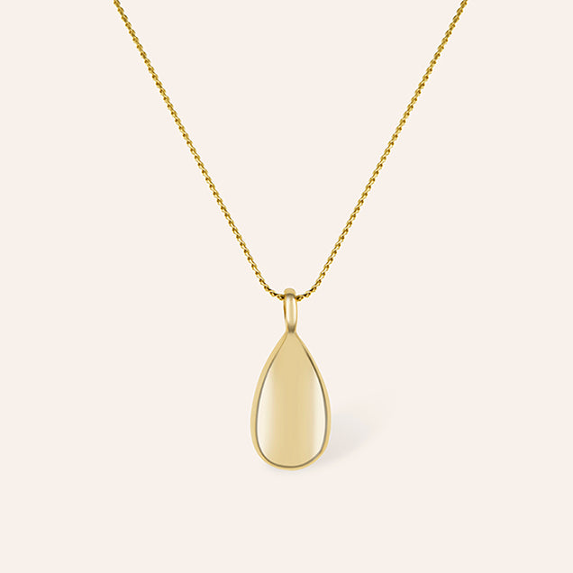 amberz gouden ketting-druppel vorm-asketting, ketting voor as