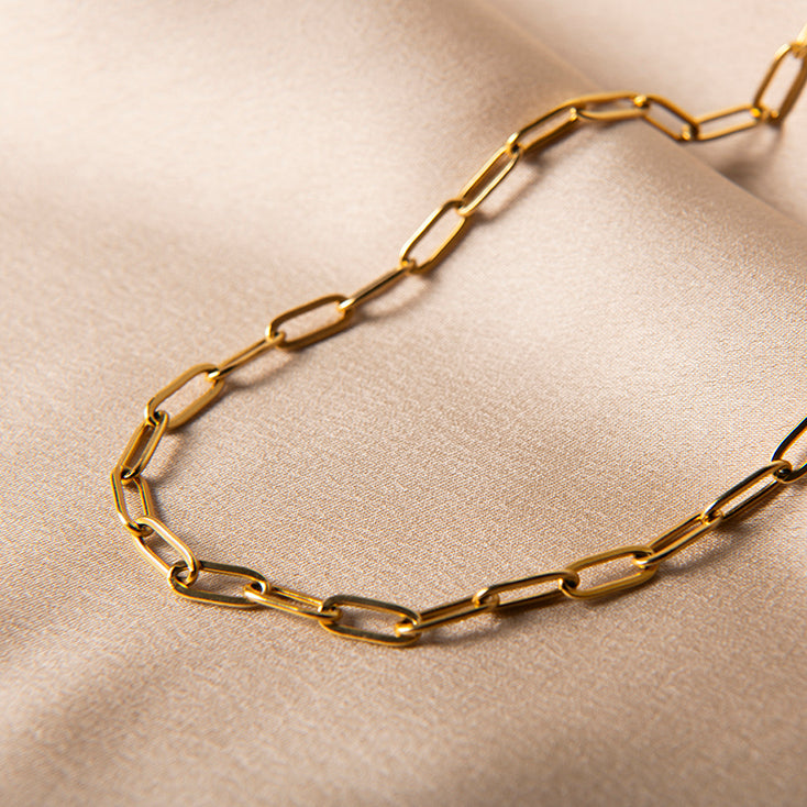 Gouden schakelketting dames – Chain Story van Amberz