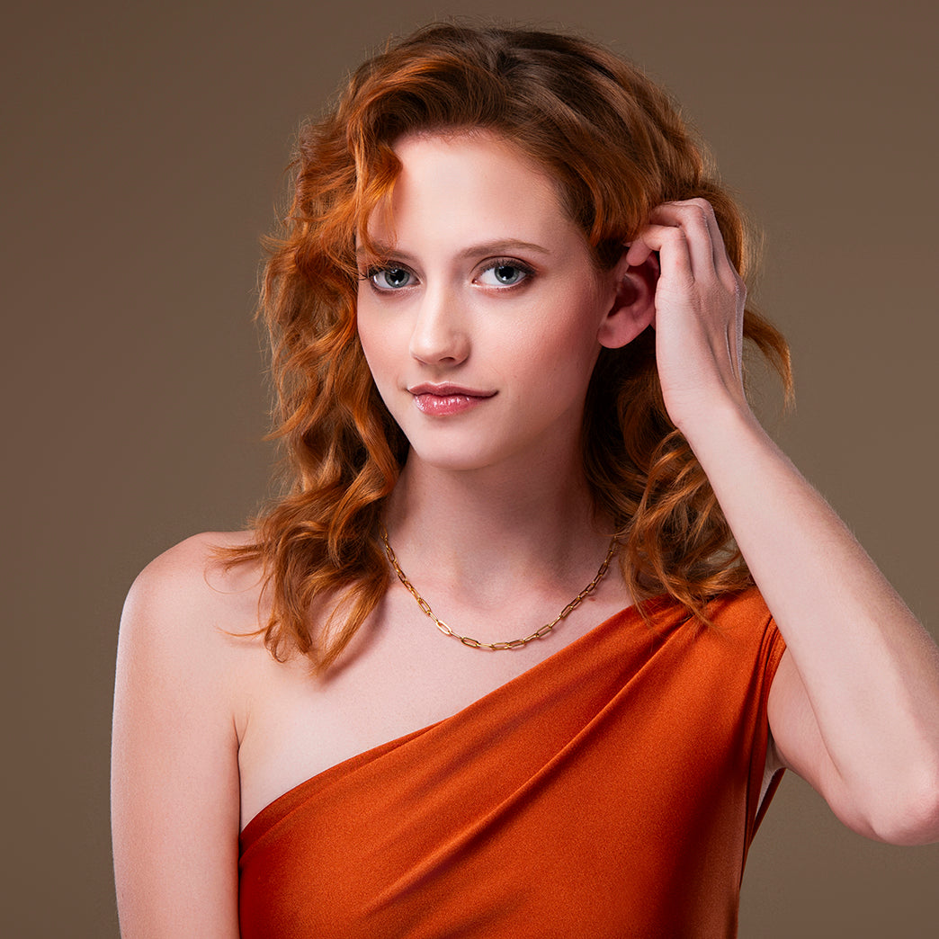 Gouden schakelketting dames – Chain Story van Amberz