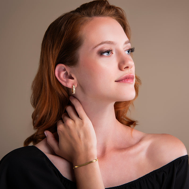 amberz gouden slang armband – minimalistische armband van verguld roestvrij staal, waterproof en hypoallergeen