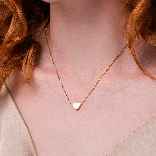 Gouden ketting met liefde hart hanger – Tiny Heart van Amberz.