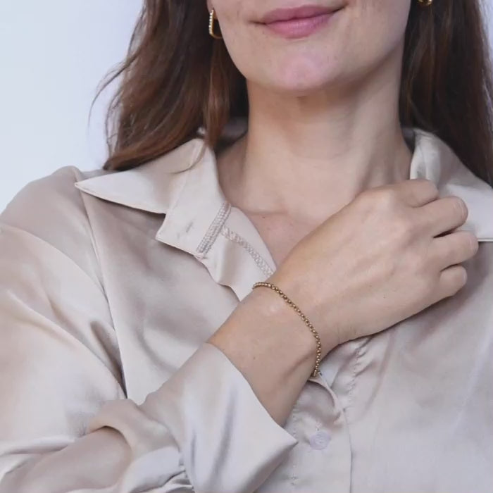 gouden armband met ronde schakels en verstelbare sluiting – duurzaam en waterproof