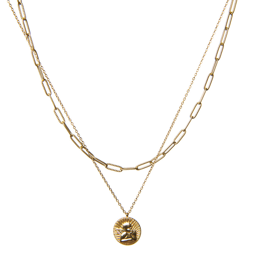 Gouden ketting dames, ketting goud, schakelketting goud, gouden ketting 14k, gouden dubbele ketting