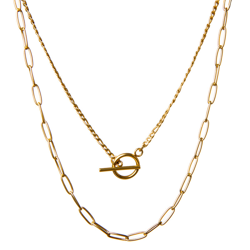 Gouden ketting dames, ketting goud, schakelketting goud, gouden ketting 14k, gouden dubbele ketting